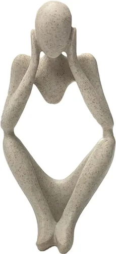 Miniatura 8 de prosfalt Estatua de escultura abstracta de resina de arenisca estilo pensador, figuras coleccionables, decoración de escritorio para oficina en casa