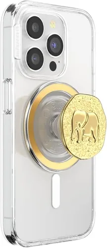Miniatura 19 de Agarre para teléfono PopSockets con soporte expandible, agarre adhesivo - Confeti de aluminio oro rosa Lámina de oro rosa