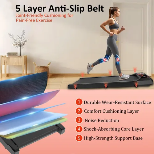 Miniatura 6 de Maicifi Walking Treadmill Pad with Incline - 2.5HP Low Noise Under Desk Treadmill,Walking Portable Pad with Handle Bar, 3 in 1 for Home, Remote