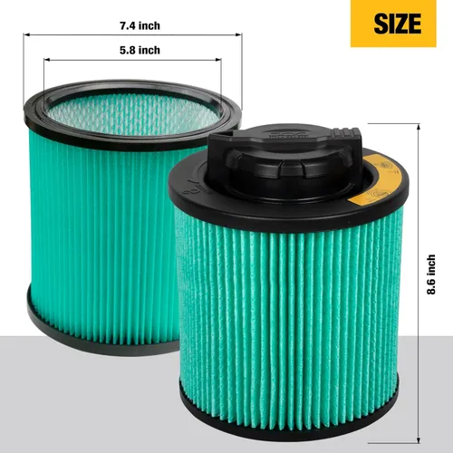 Miniatura 3 de DEWALT Filtro de vacío HEPA de repuesto DXVC6914, apto para aspiradora húmeda y seca de 6 a 16 galones, compatible con DXV06P, DXV09P, DXV09PA