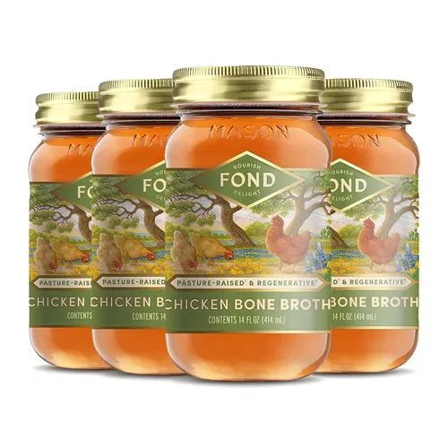 Miniatura 19 de Caldo de huesos de carne orgánico certificado FOND (jengibre Cleanse caldo de huesos de carne orgánico, paquete de 8)