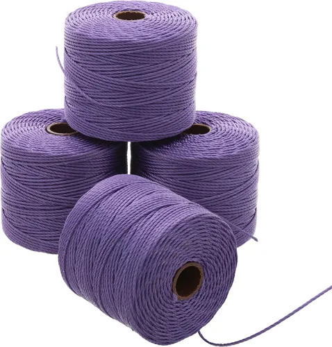 Miniatura 39 de The Beadsmith S-Lon Cordón para Cuentas – Cordón de Nylon Torcido de 0.5 mm para Ensartar, Paquete de 4, Mezcla de Neutrales Fríos, TEX210, 77