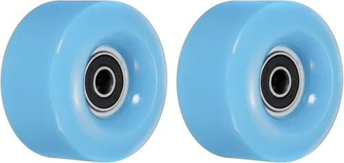 PATIKIL Roller Skate Wheels with Bearings, Quad Skate Replacement for Double Row Skate Skateboard Indoor or Outdoor Azul/claro