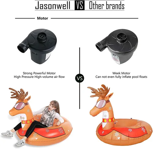 Miniatura 3 de Jasonwell Electric Air Pump Portable Quick-Fill AC DC Inflator Deflator Pump for Air Mattress Inflatables Pool Floats Water Toy Raft Bed Boat Pool