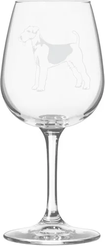 Miniatura 332 de Copa de vino de 12.75 onzas con diseño de perro grabado