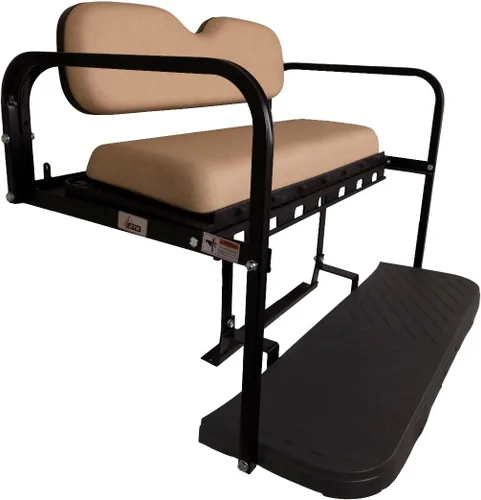 Miniatura 10 de GTW MACH3 Club Car DS Kit de asiento trasero para carrito de golf con marco de acero Compatible con modelos 1982-2000 (negro)
