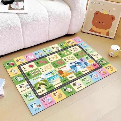 Miniatura 19 de Alfombra ABC infantil para sala de juegos, alfombra del alfabeto para el aula, alfombra lavable para habitación de bebé, sala de juegos, dormitorio