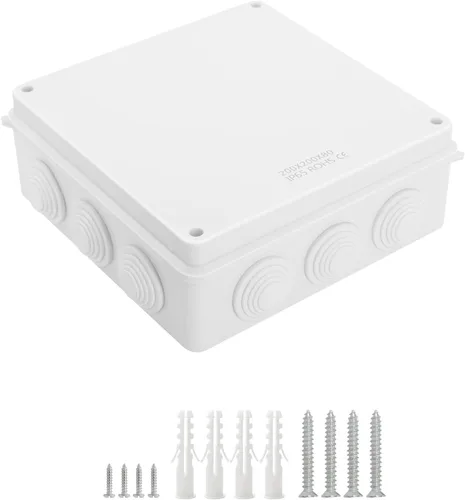 Miniatura 27 de LeMotech Caja de conexiones, plástico ABS IP55 resistente al agua y al polvo, caja eléctrica universal, caja de proyectos para exteriores e