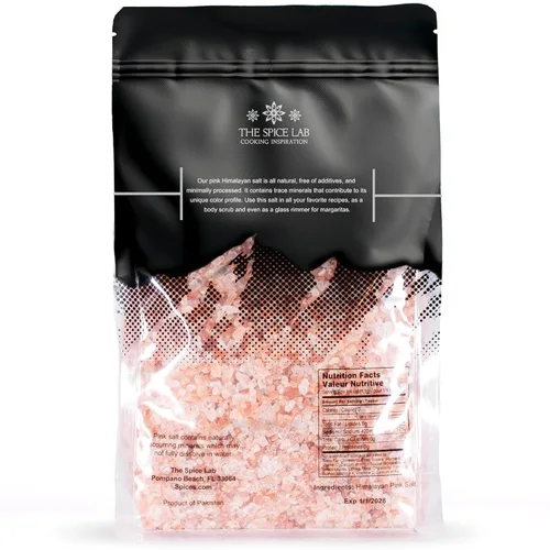 Miniatura 2 de The Spice Lab Sal del Himalaya – Gruesa 1 libra – La sal rosa del Himalaya es rica en nutrientes y minerales para la salud – Cristal puro gourmet