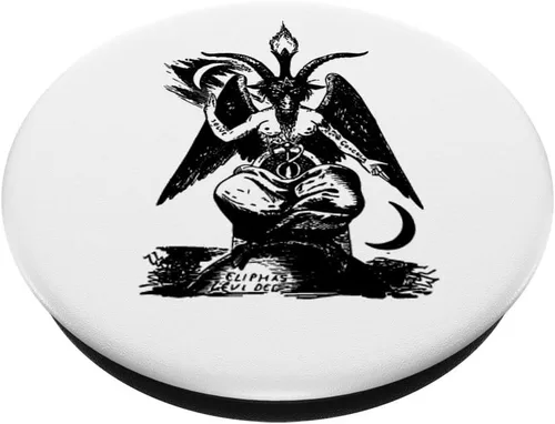 Miniatura 3 de Baphomet – Mystic Occult fangbanger Demon – popsockets agarre y soporte para teléfonos y tabletas, Negro