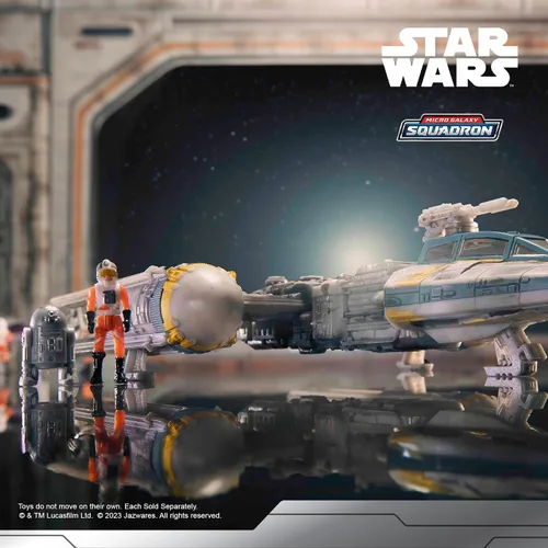 Miniatura 7 de Star Wars Micro Galaxy Squadron Gold Leader's Y-Wing - Vehículo de clase Starfighter de 5 pulgadas con accesorios de micro figura Jon Vander