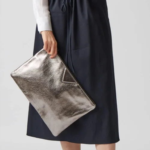 Miniatura 3 de Bolso de mano grande de piel sintética para mujer, bolso grande brillante para fiesta de noche