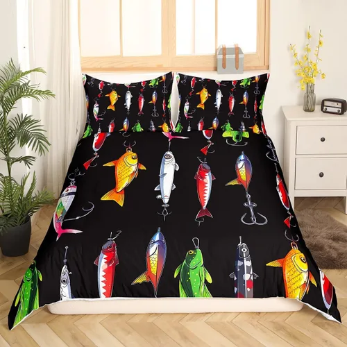 Miniatura 24 de Erosebridal Juego de ropa de cama de faro, tamaño individual, funda de edredón náutica de gaviota, funda de edredón con estampado de paisaje marino