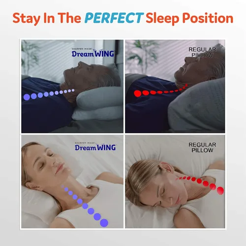 Miniatura 4 de Almohada Dream Wing con alas ergonómica y cómoda para dormir de lado, espalda y estómago con soporte para cuello y cabeza