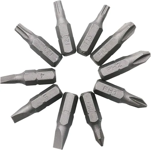 Miniatura 4 de Cuifati Llave en forma de L, llave hexagonal en forma de L de 1/4 de pulgada, cabezal doble con varias puntas de destornillador, herramienta
