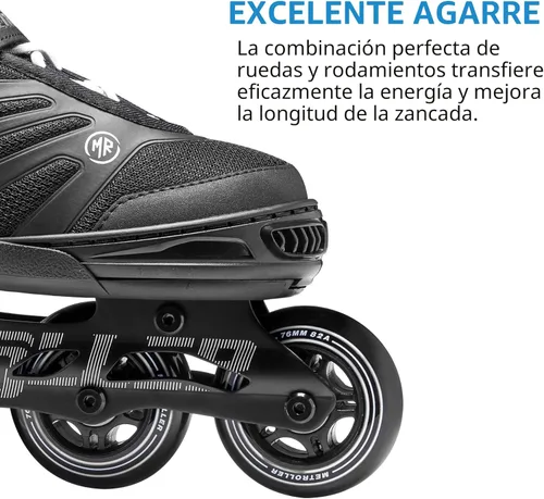 Miniatura 5 de METROLLER Patines en línea para mujeres, patines en línea ajustables para adultos, para adolescentes y niños Blanco