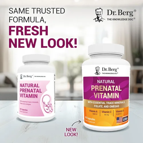 Miniatura 2 de Vitaminas prenatales naturales Dr. Berg para mujeres (embarazadas y lactantes) - Vitaminas prenatales con ácido fólico, vitaminas, minerales, omegas