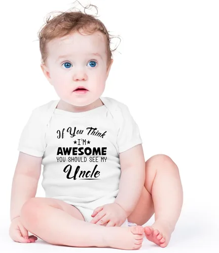 Miniatura 14 de AW Fashions If You Think, I'm Awesome You Should See My Uncle - Body para bebé recién nacido