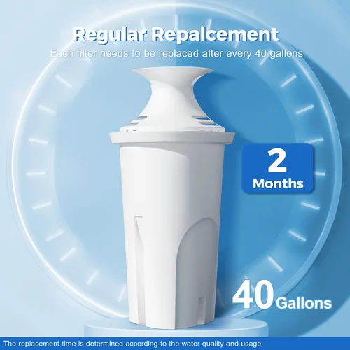 Miniatura 4 de Filtro de agua de repuesto compatible con jarras y dispensadores de agua Brita, de DESENRUIS para Classic 35557, OB03, Mavea 107007, reduce cloro