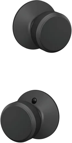 Miniatura 73 de SCHLAGE F51A BWE 622 - Pomo de puerta Bowery, cerradura de entrada con llave, color negro mate Mate negro