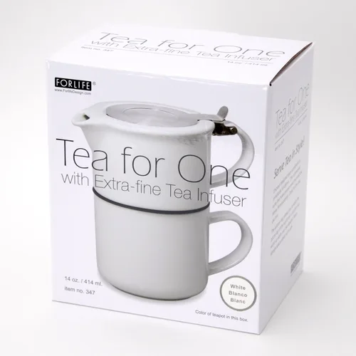 Miniatura 8 de FORLIFE Té para uno con infusor de 14 onzas, grafito negro