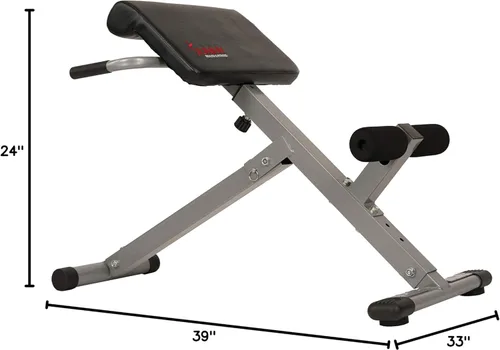 Miniatura 13 de Sunny Health & Fitness Multi-Function Roman Chair with Dip Station & Sit-Up Bench, Adjustable Heavy-Duty Strength Training Equipment for Glutes