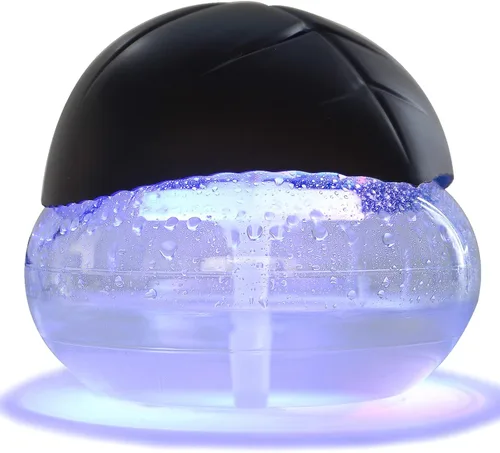 Purificador de Aire Lavador a Base de Agua, Revitalizador y Ambientador de Aire, Purificador de Aire con 7 Luces LED que Cambian de Color para Negro