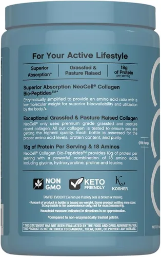 Miniatura 3 de NeoCell Polvo de Colágeno Bio-Péptidos 10 onzas Súper para el cabello, la piel y las uñas Absorción superior Suplemento de proteína