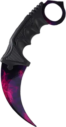 TOPOINT Cuchillo Karambit, cuchillo de hoja fija de acero inoxidable con funda y cuchillo de cordón CS-GO para caza, campamento y supervivencia en