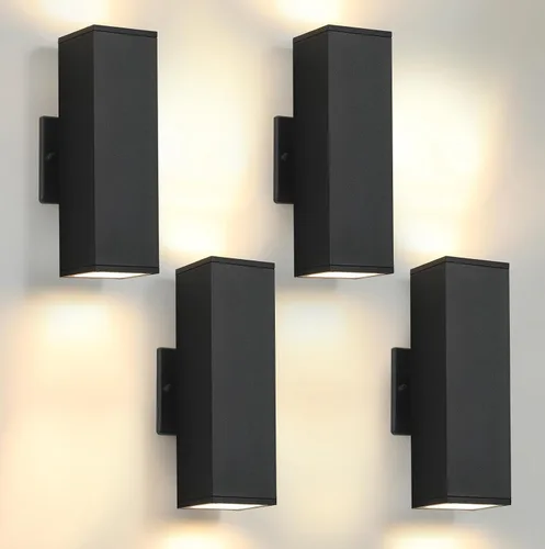Miniatura 13 de 1 paquete de iluminación exterior del atardecer al amanecer, luces LED cuadradas hacia arriba y hacia abajo, accesorios de iluminación exterior