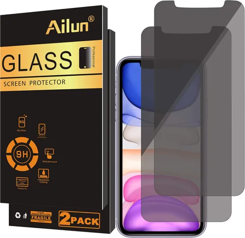 Miniatura 16 de Ailun Protector de pantalla de privacidad para iPhone 16e / iPhone 14 / iPhone 13 / iPhone 13 Pro [6.1 pulgadas] paquete de 2 fundas de vidrio