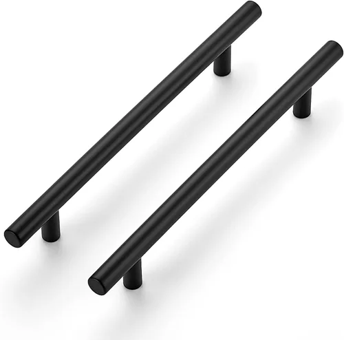 Miniatura 10 de Ravinte Juego de 4 manijas de gabinete de 3-15/16 pulgadas de acero inoxidable en color negro mate para cajones de cocina, tiradores de gabinete