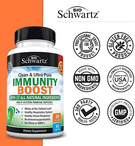 Miniatura 6 de BioSchwartz Suplemento diario de frutas y verduras para mujeres y hombres (suministro de 1 mes) más suplemento de apoyo inmunológico 17 en 1