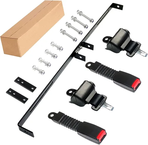 Cinturones de seguridad retráctiles para carrito de golf de 42 pulgadas con kit de soporte de cinturón para Yamaha Club Car DS Precedent EZGO TXT RXV