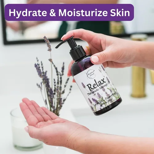 Miniatura 3 de Aceite de masaje para terapia de masaje Kit de masaje con aceite de masaje sin perfume y aceite de lavanda para masaje de cuerpo completo