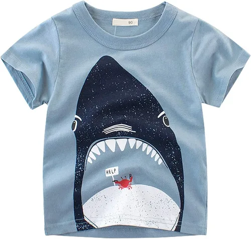 Miniatura 3 de Paquete de 4 camisetas de algodón de manga corta con cuello redondo para niños de 2 a 7 años