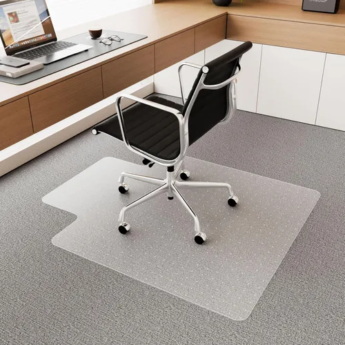 Miniatura 13 de Tapete para silla de oficina para alfombra de pelo bajo, 48 x 36 pulgadas, tapete transparente para silla de escritorio de oficina para suelos