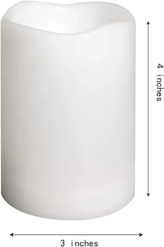Miniatura 3 de CANDLE CHOICE Velas LED sin flama, impermeables, de pilas, para exteriores, con control remoto y temporizador, luz blanca parpadeante de resina