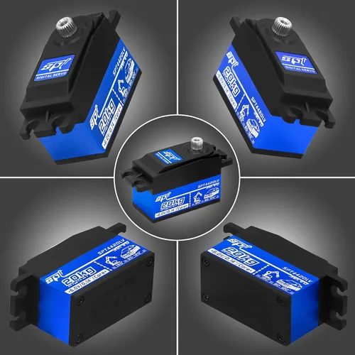 Miniatura 7 de GOUPRC Servo de perfil bajo de 44.1 lbs de alto par de engranaje de metal servo digital con brazo de metal 25T para 1/8 1/10 1/12 RC modelo DIY