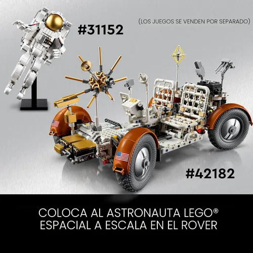 Miniatura 7 de LEGO Technic NASA Apollo Lunar Roving Vehicle LRV Set de construcción - Kits de manualidades para adultos, mayores de 18 años - Set de construcción