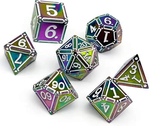 Miniatura 8 de Norse Foundry Ironworks - Juego de dados de metal - Animate Dead - Juego de 7 piezas premium para aventuras de D&D y RPG - Construcción de aleación