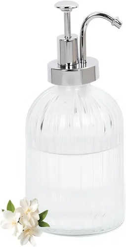Miniatura 11 de Dispensador de jabón con bomba de vidrio, dispensador de jabón para manos de cocina, dispensador de crema agria, dispensador de bomba a prueba