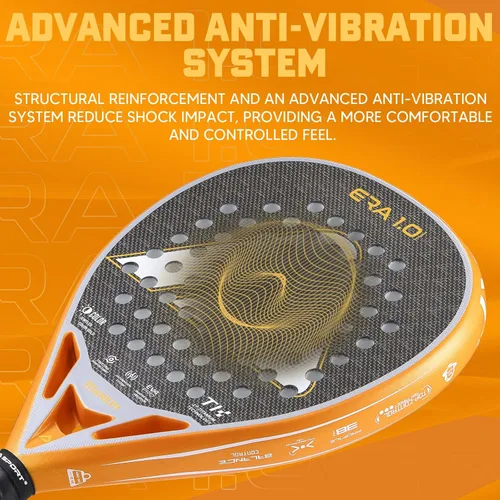 Miniatura 3 de AMA SPORT ERA 1.0 Raqueta de pádel con superficie de fibra de carbono con núcleo de espuma EVA Memory Flex Raqueta de pádel ligera de potencia