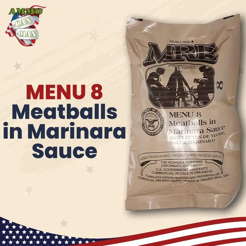 Miniatura 2 de MREs (Comidas listas para comer) genuino excedente militar de Estados Unidos sabores variados
