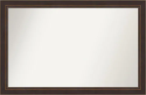 Miniatura 109 de Amanti Art Espejo de baño de bronce para sobre el fregadero, 24 x 24 pulgadas, espejo cuadrado de bronce Lara para tocador, marco de madera