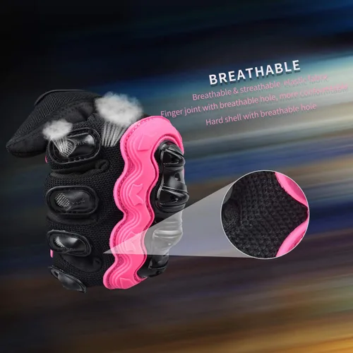 Miniatura 4 de Guantes de motocicleta para mujer con pantalla táctil, para verano, motocicleta de tierra, guantes de dedo completo, carreras en carretera