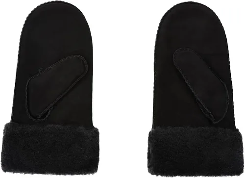 Miniatura 2 de Surblue Manoplas de gamuza de oveja de invierno para hombre, piel de oveja de alta calidad, cálido puño grueso forrado de lana de cordero