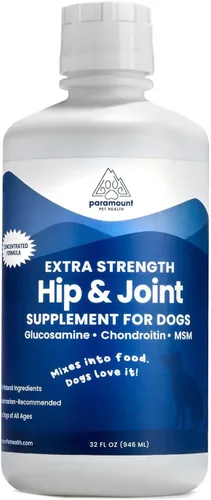 Paramount Pet Health Glucosamina concentrada totalmente natural para perros grandes – 5200 mg de glucosamina condroitina para perros – Suplemento