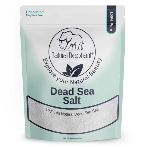 Miniatura 5 de Natural Elephant Sal de baño del Mar Muerto Bolsa de 1 libra (16 onzas) 100% natural y pura Grano grueso Ideal para baños y remojos