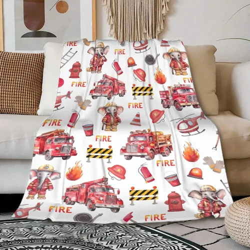 Miniatura 15 de PANDASBLANKET Manta personalizada con nombre para niños, adultos, mascotas, camión de bomberos, automóvil, manta personalizada para cumpleaños